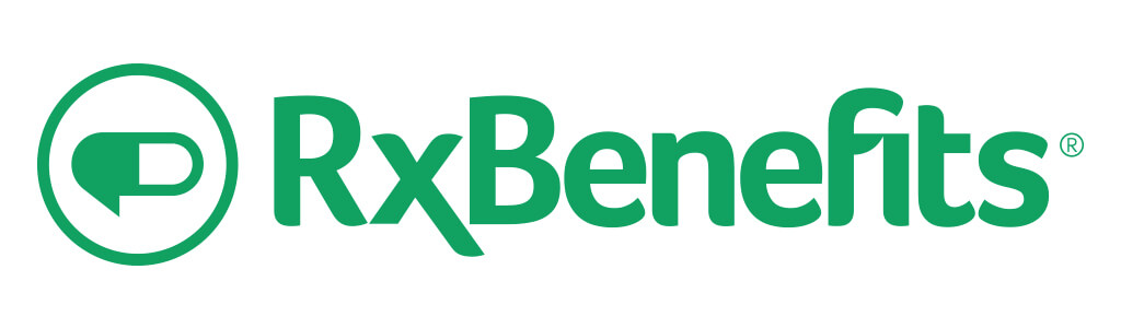 RxBenefits company logo in green color font